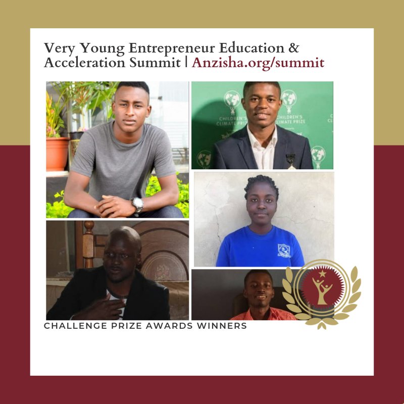 anzishaprize's tweet image. Congratulations to Alhaji Siraj Bah, @karidas_, Daniel Mukisa, @IshimweShem and Edgar Edmund for winning in the #AnzishaSummit Challenge Prize Awards.