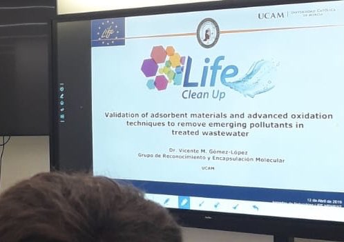 The <a href="/LIFE_CleanUp/">LIFECleanUp</a> present in the organized conferences of the project <a href="/life_newest/">LIFE NEWEST</a>, held in Valencia. During the same, the UCAM researcher, Vicente Manuel Gómez, explained the project on wastewater cleaning that the <a href="/UCAM/">UCAM Universidad</a> leads until September of 2020.