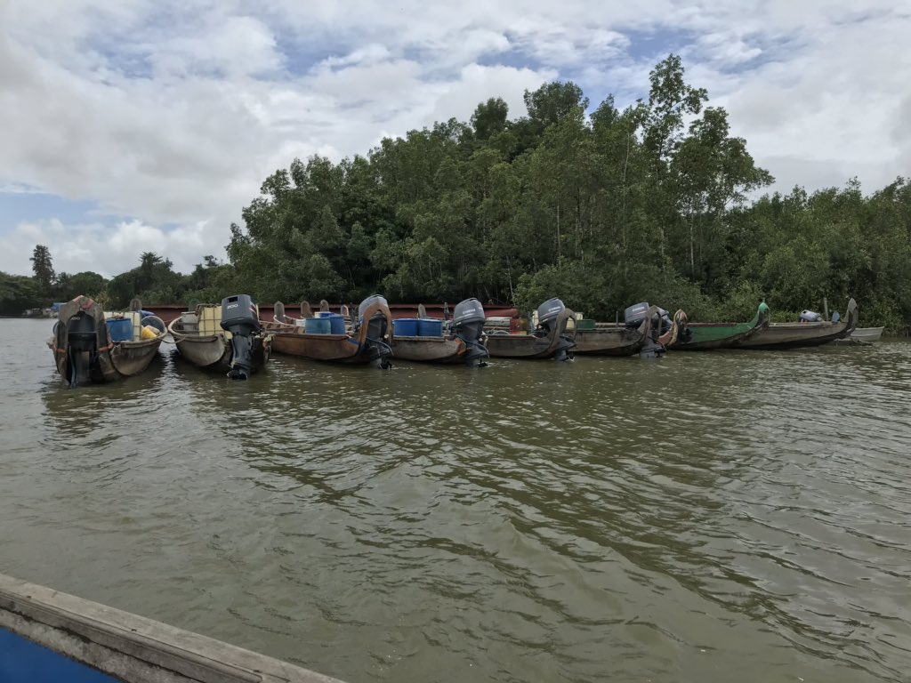 fabien_gay's tweet image. #Guyane : Ballade sur le #Maroni accompagné des chefs coutumiers #amérindiens #Kalina pour voir les ravages de #orpaillage illégal et les pirogues des #garimpeiros. #NonALaMontagneDOr