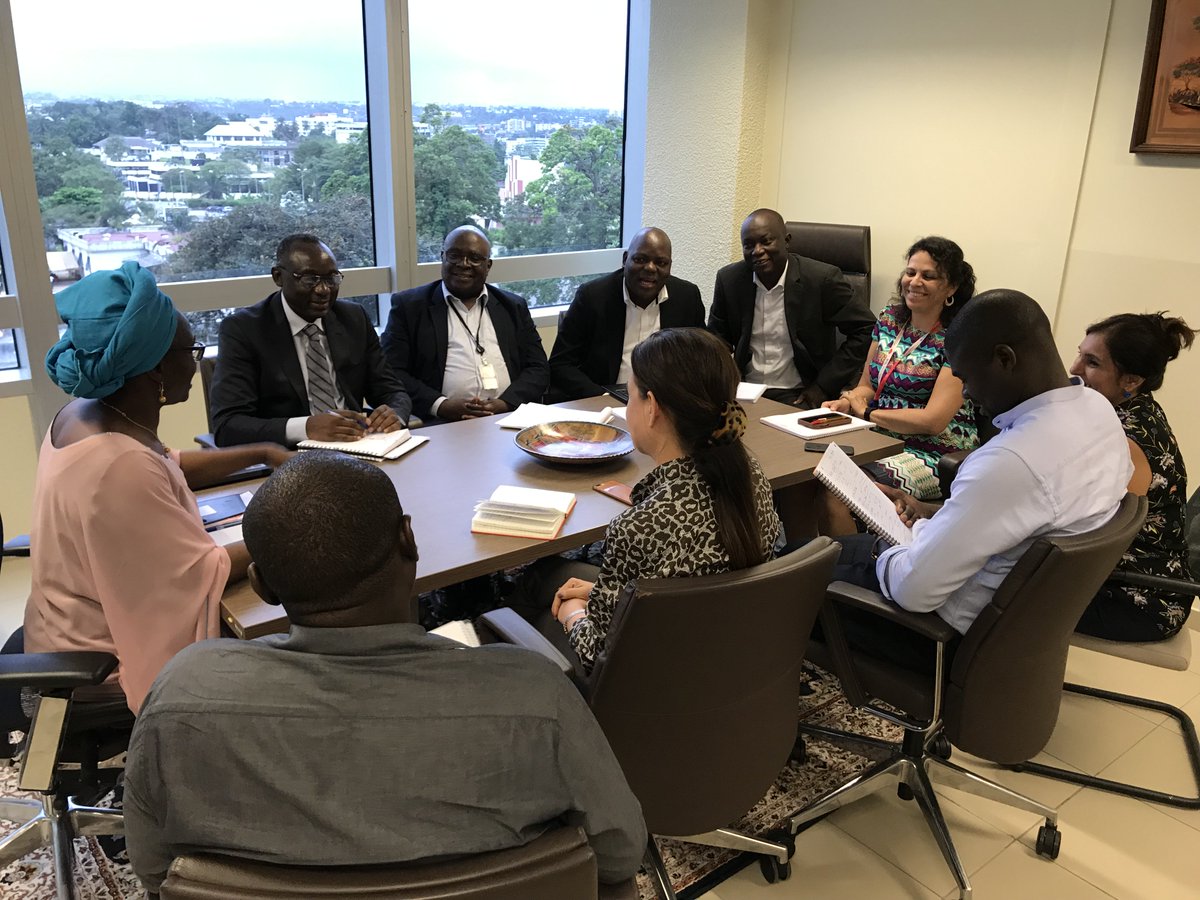 <a href="/ilo/">International Labour Organization</a> Regional Director for #Africa <a href="/ColonjuwonILO/">Cynthia Samuel-Olonjuwon</a> meeting with regional specialists to discuss developments in the Region + how we contribute to this, including synergies between different themes. <a href="/mowafy_amal/">Amal Mowafy</a> <a href="/KenShawa/">Ken Shawa</a> <a href="/mfontes3/">Gloria Moreno-Fontes</a> Great Team!! <a href="/ILOYouth/">ILO-Youth Employment</a> #migration <a href="/greenjobskenya/">ILO Green Jobs Kenya</a>