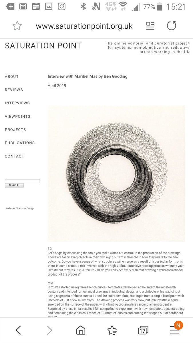 Online now @saturationpoint_uk @bengoodingart interviews <a href="/maribelmas1/">maribel mas</a>