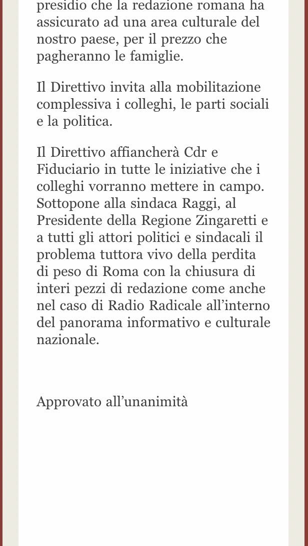 giornale_rm's tweet photo. Associazione stampa romana: “Strumentale il rinvio al 31 maggio della chiusura della redazione di Roma del Giornale. Intervengano Raggi e Zingaretti”. #Berlusconi @Stamparomana @FnsiSocial @ilgiornale https://t.co/hEZlgVlsrW