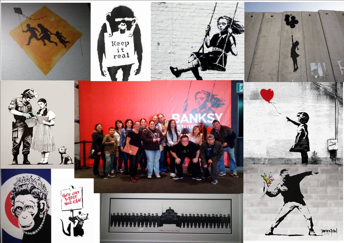 Juventudelforo's tweet photo. Aprovechada tarde de sábado en la #Expo de #Banksy; artista que no deja indiferente.
Gracias a todos/as los/as participantes y hasta la próxima! #expoBanksy #artgraff #Azujoven https://t.co/DWopTJIEWn