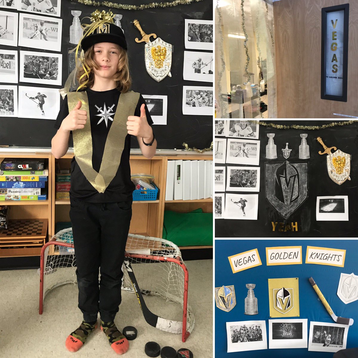CrowtherSarah's tweet photo. Team Vegas! #wegolden #NHLPlayoffs @GravenhurstPS https://t.co/Q8Bc0bKbqA