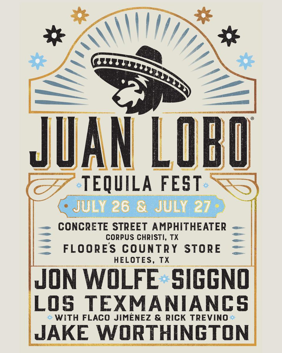 jonwolfe's tweet photo. TEXAS! Who’s ready for a good time with  @Siggno, @texmaniacs74 with @RickTrevinoMain, 7 @JDW_Music?! We are bringing @juanlobofest to @ConcreteStreet on Jul 26th and @Floores on July 27th. Tickets on sale this THURSDAY! Set your alarms and get em before they’re gone! https://t.co/pZKK6GBk5j