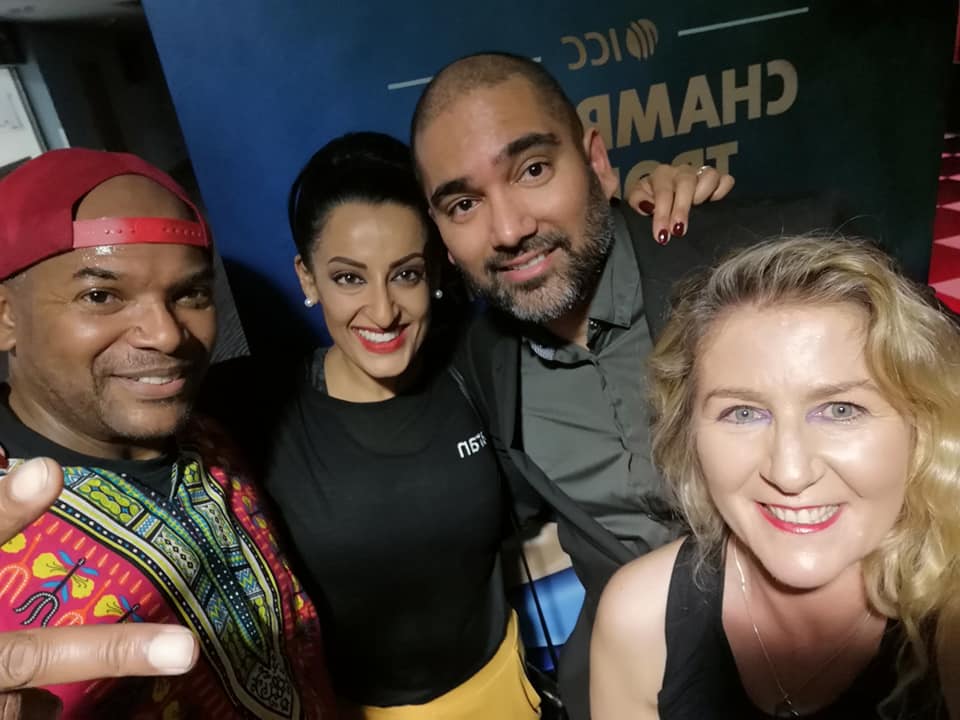SirdukeW's tweet photo. Woyzeck2 with Julie James Myers, Amir Ali, Jeremy H, Bikramjit Singh, Thomas Oflaherty, Eclectic Dancers at #strictlywoyzeck bhangra, salsa and capoeira - dancing for @CureLeukaemia 💖💖💖 https://t.co/WnERl7ZzQE