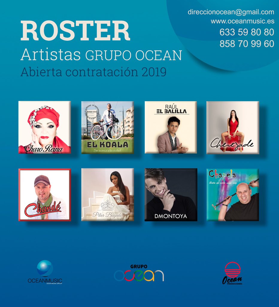 Abierta Contratacion 2019 de <a href="/Chandeautor/">chande</a> con <a href="/groupoceanmusic/">Ocean music ®</a> con el Apoyo de elfiesta.es
