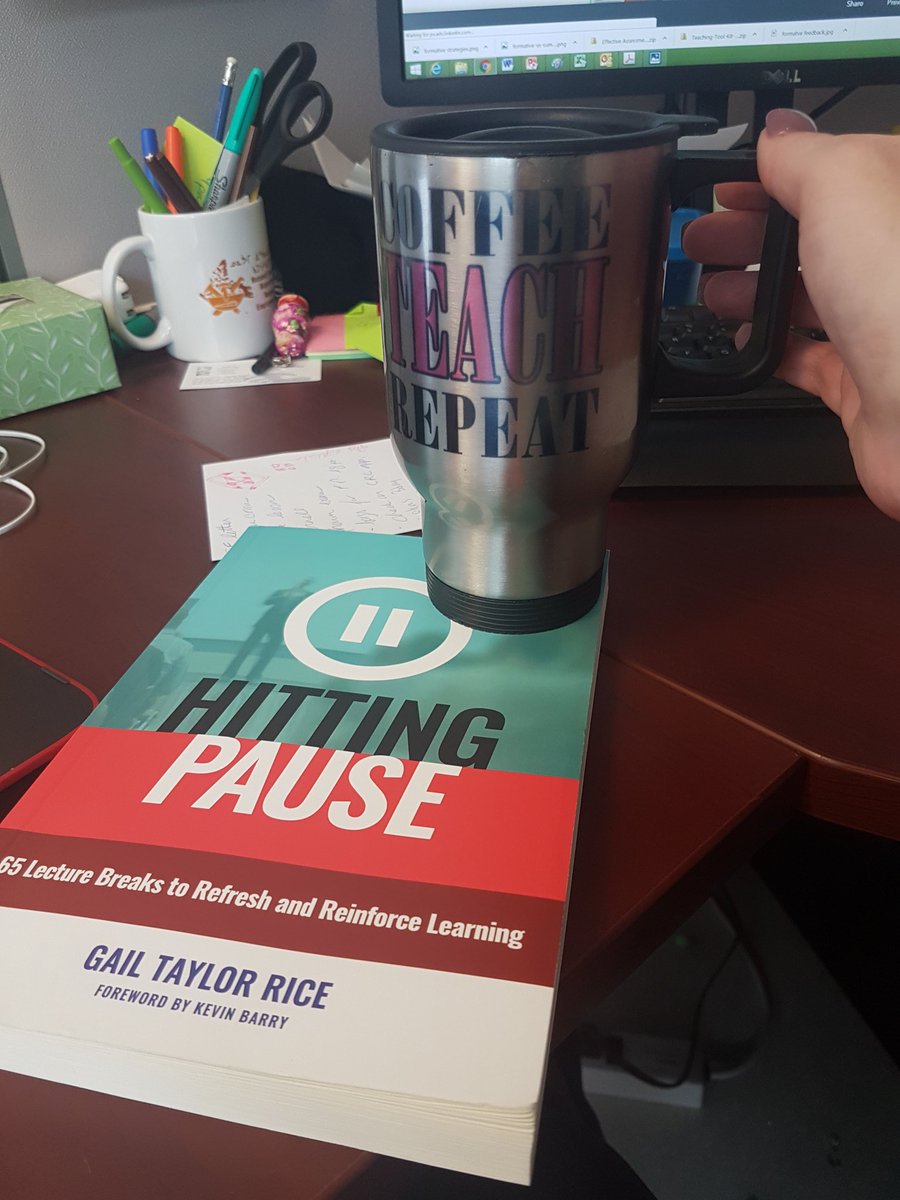 TaraVatNAC's tweet photo. productive #Coffeebreak today! #NeverStopLearning #thinking of Sept already #ProfPD #PDBookClub with #HittingPause from @StylusPub Talking about start up, middle amd closing pauses! Making a "to try" list https://t.co/YAqYRmFmKi