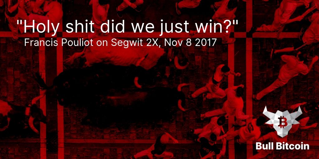 BullBitcoin_'s tweet image. If you ever wanted proof that #Bitcoin has no masters, look no further than the failed corporate takeover that was #Segwit2X