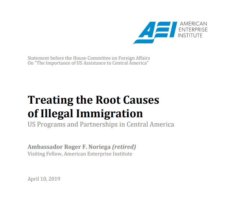 "Desperate conditions in these countries motivate thousands to put their lives in the hands of so-called coyotes to make the dangerous trek north." Read @rogernoriegaUSA's congressional testimony on treating the root causes of illegal immigration. <a href="/AEIfdp/">AEI Foreign Policy</a> 
aei.org/wp-content/upl…