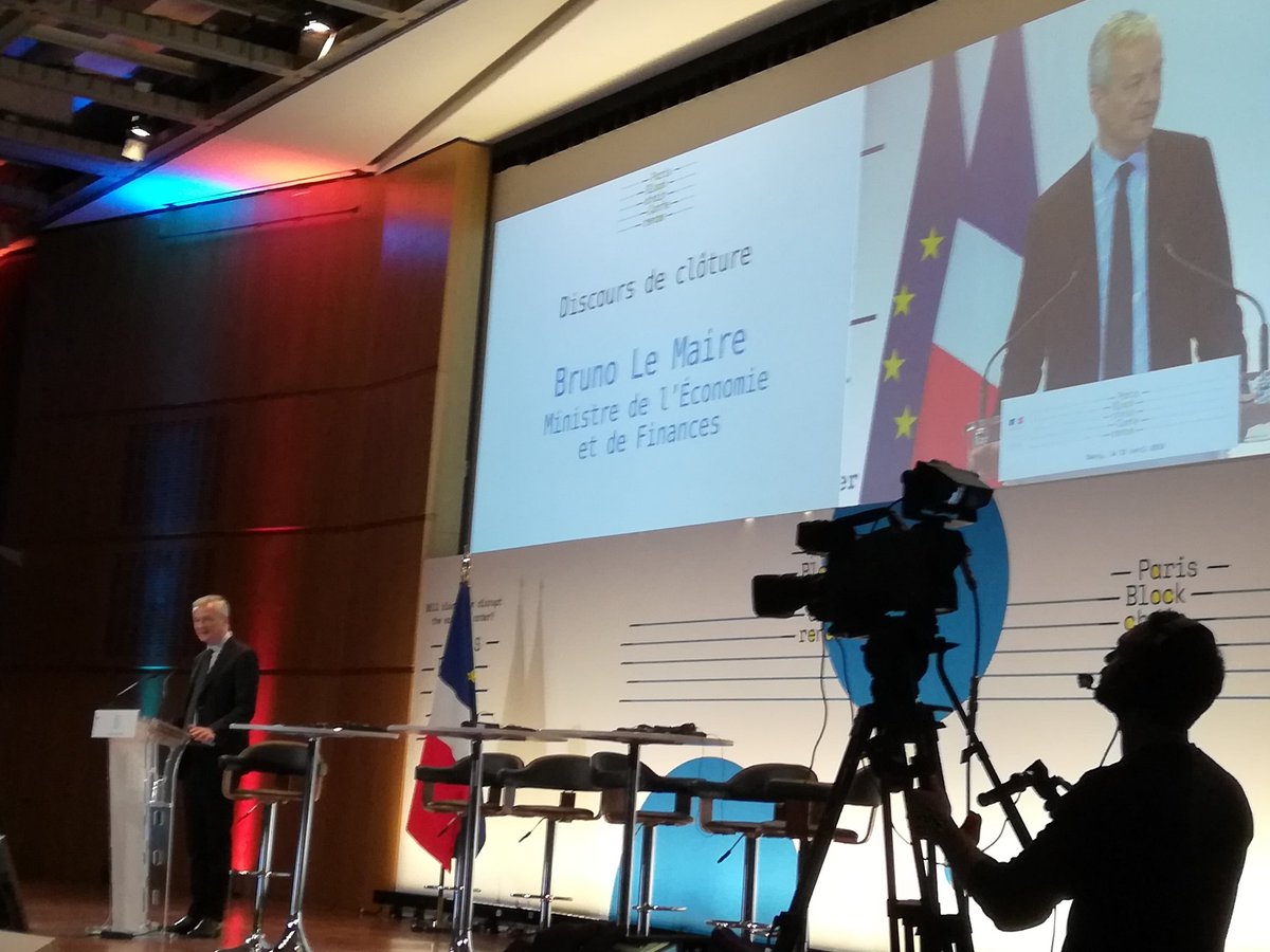 tducray's tweet image. La #Blockchain s&apos;érige par construction contre les monopoles 👍😀 #ParisBlockchainConference @ParisBlockWeek @BrunoLeMaire