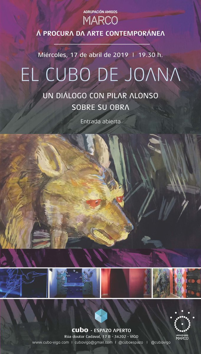WynwwoodArtLab's tweet photo. Pilar Alonso invites you to experience her new exhibition “El Cubo de Joana”, in Cubo de Vigo. More than representations, the colours fascinate us as several filters; such as Alice in Wonderland, we enter the world of Cándida created by the artist.
https://t.co/QlQgkFpbVU https://t.co/TIqfdtrFkV
