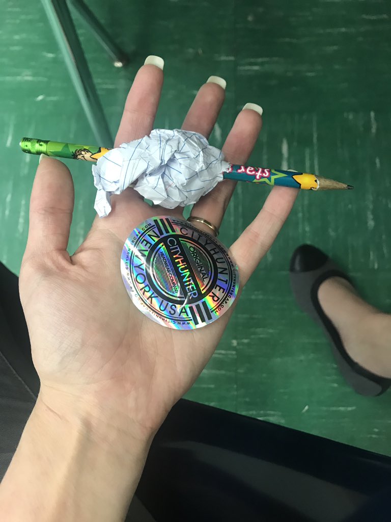 Miss__Buckley's tweet photo. A collection of Items I have taken away from students for 
A) using inappropriately
B) throwing 
C) eating https://t.co/r35BcYfWXF