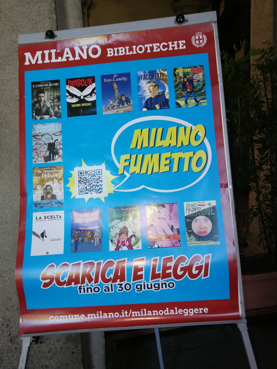 #Milanodaleggere è l'iniziativa delle #biblioteche di #Milano per disseminare occasioni di lettura semplice e gratuita. Dal 19/4 in giro per la città in metro' compariranno manifesti con QRcode per scaricare #LIBRI presenti nello scaffale virtuale. Scarica e leggi!