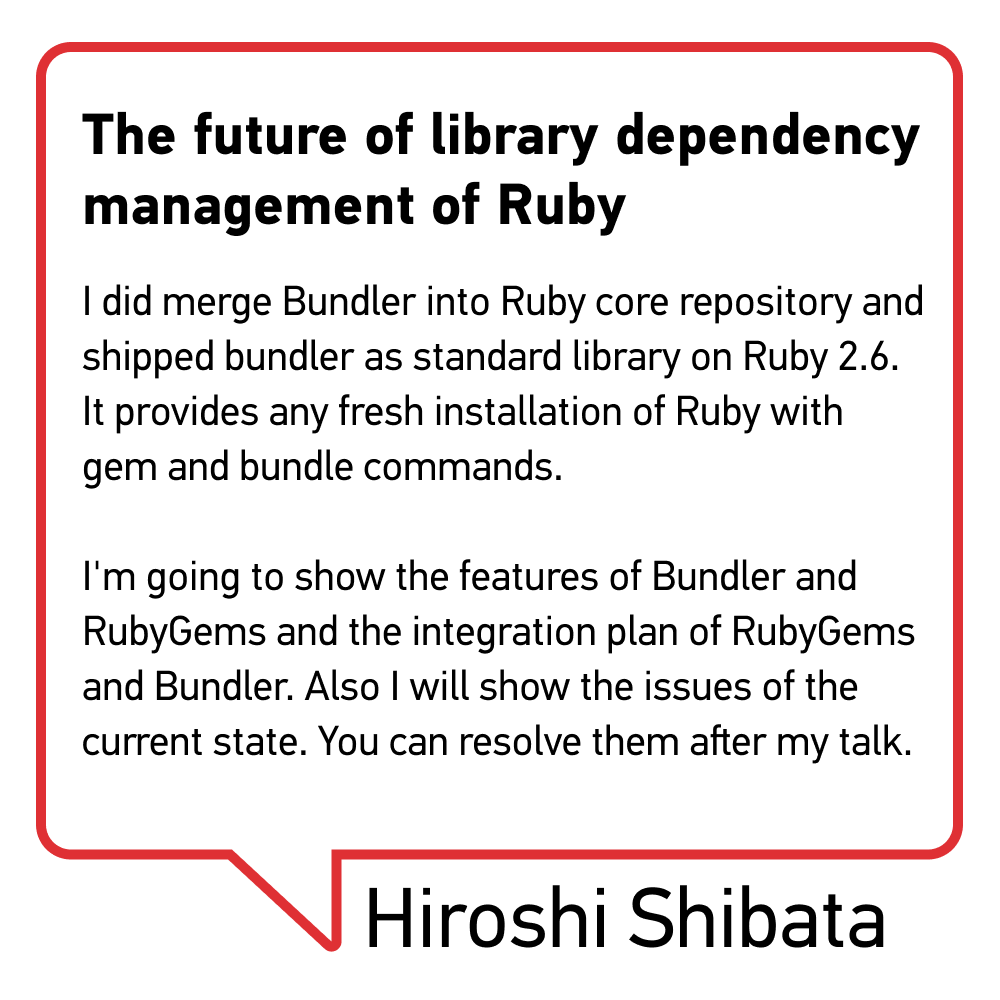 saintpruby's tweet photo. Hiroshi Shibata (@hsbt) is closing our conference. Who can tell us more about Ruby's future than a ruby-core member? https://t.co/lnhK9aUOSi