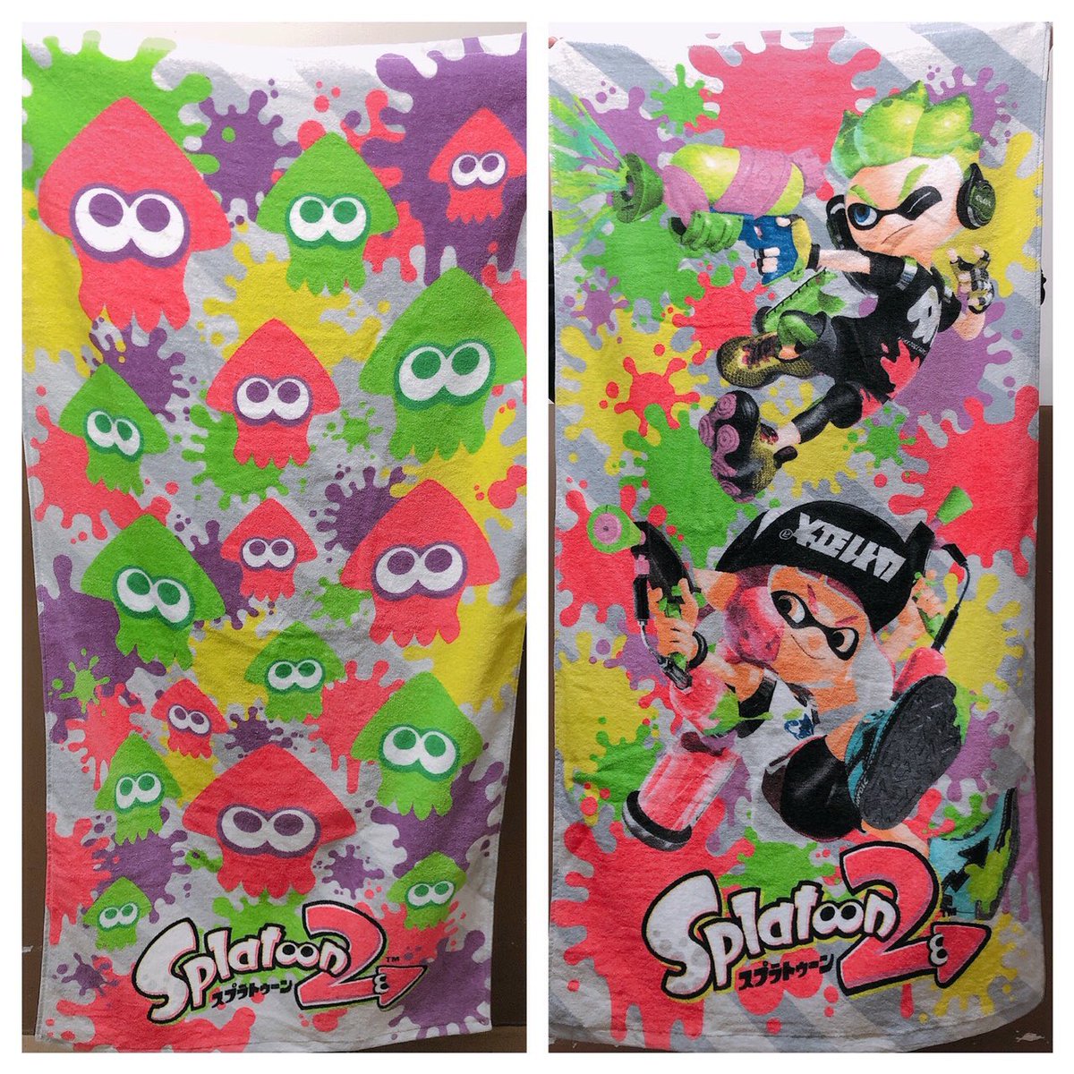 キデイランド大阪梅田店 公式 おもちゃコーナー スプラトゥーン2 グッズ おもちゃコーナーにて販売してますよ 可愛いタオルも入荷しております その他サンリオコラボもまだございます サンリオコラボは少なくなってきておりますのでお早め