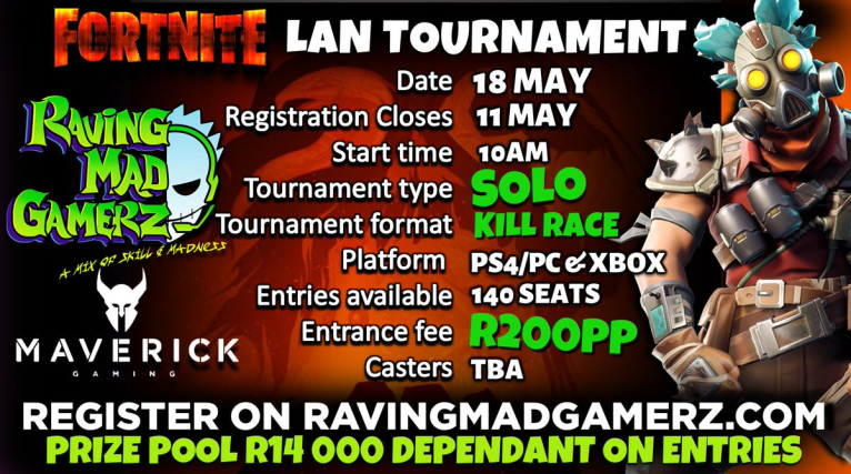 TerroRaze's tweet photo. #Fortnite is alive!!
Entries to our Fortnite tournament to be hosted @MaverickGamin13 on 18 May are now open...and the first entries already starting to come in

This is gonna be a great event, where we are able to host 140 players

Be sure to come and take on the best of best! https://t.co/SXENqfnl2N