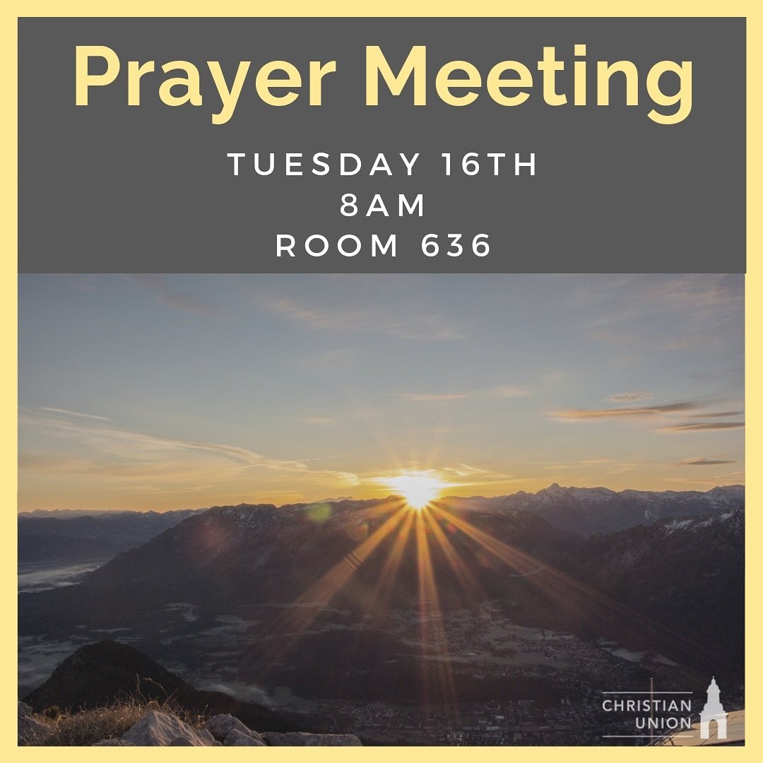 //TUESDAY MORNING//

Prayer meeting happening as normal this week, take on the morning challenge and we'll see you at 8am!