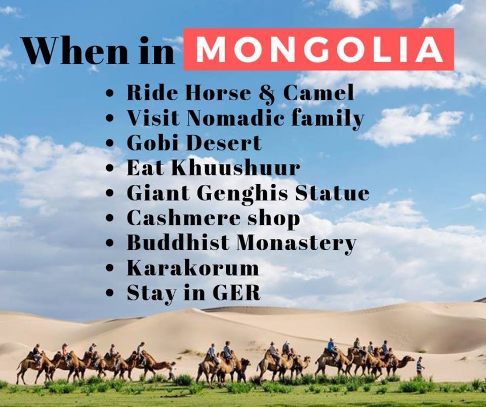 Planning to travel to Mongolia in the near future? Take a look at the things you must see and do in Mongolia
.
.
#mongolmonday #seemongolia #lovemongolia #mongoliatour #mongoliatours #visitmongolia #travelmongolia #beautifulasia #asiavacations