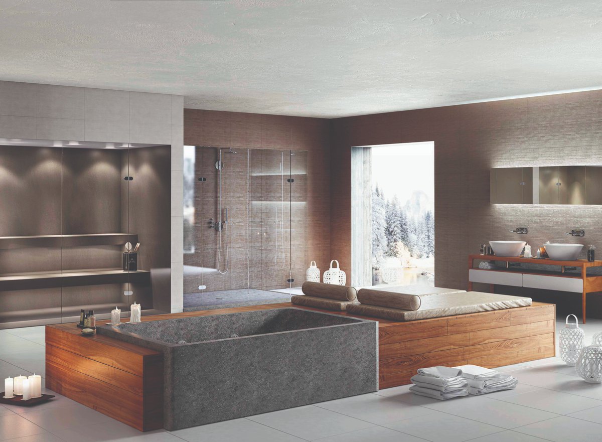 Daydreaming of relaxing in this amazing spa bathroom from #neutradesign today 😴 How's your day been? #mondaymotivation