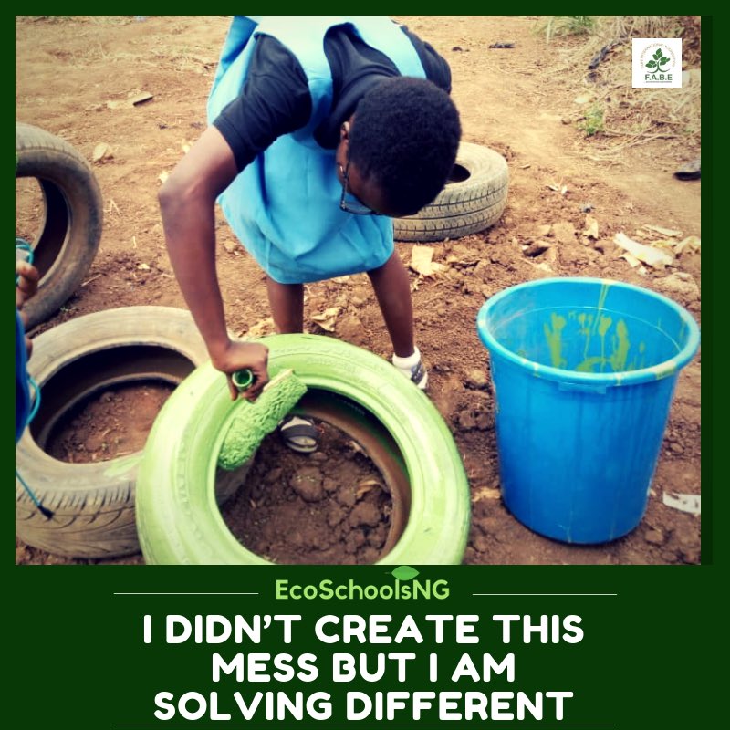 EcoSchoolsNG's tweet image. #Teens4ClimateAction

If I don’t clean their mess, who will?

Creatively turning Adult waste into something beautiful and of more environmental value than its original use. 
#solvedifferent #ClimateAction #ecoschoolsngexperience #airpollution #sustainability #ecofriendlyliving