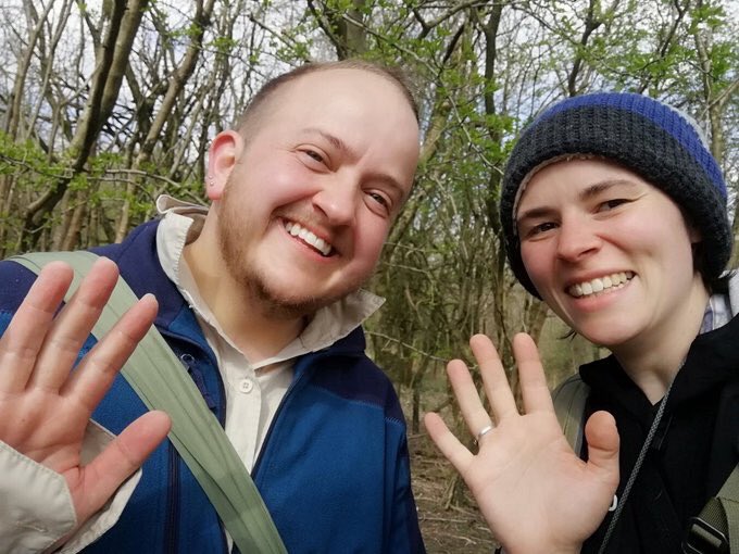 QueerOutHere's tweet image. Jonathan and Allysse, saying hello from Cheddar Gorge - in fact, from the very spot where we recorded our first invitation to submit to Queer Out Here! We also gave a short talk about the zine (why, how, difficulties, successes) to some friendly #OutdoorBloggers in the evening.