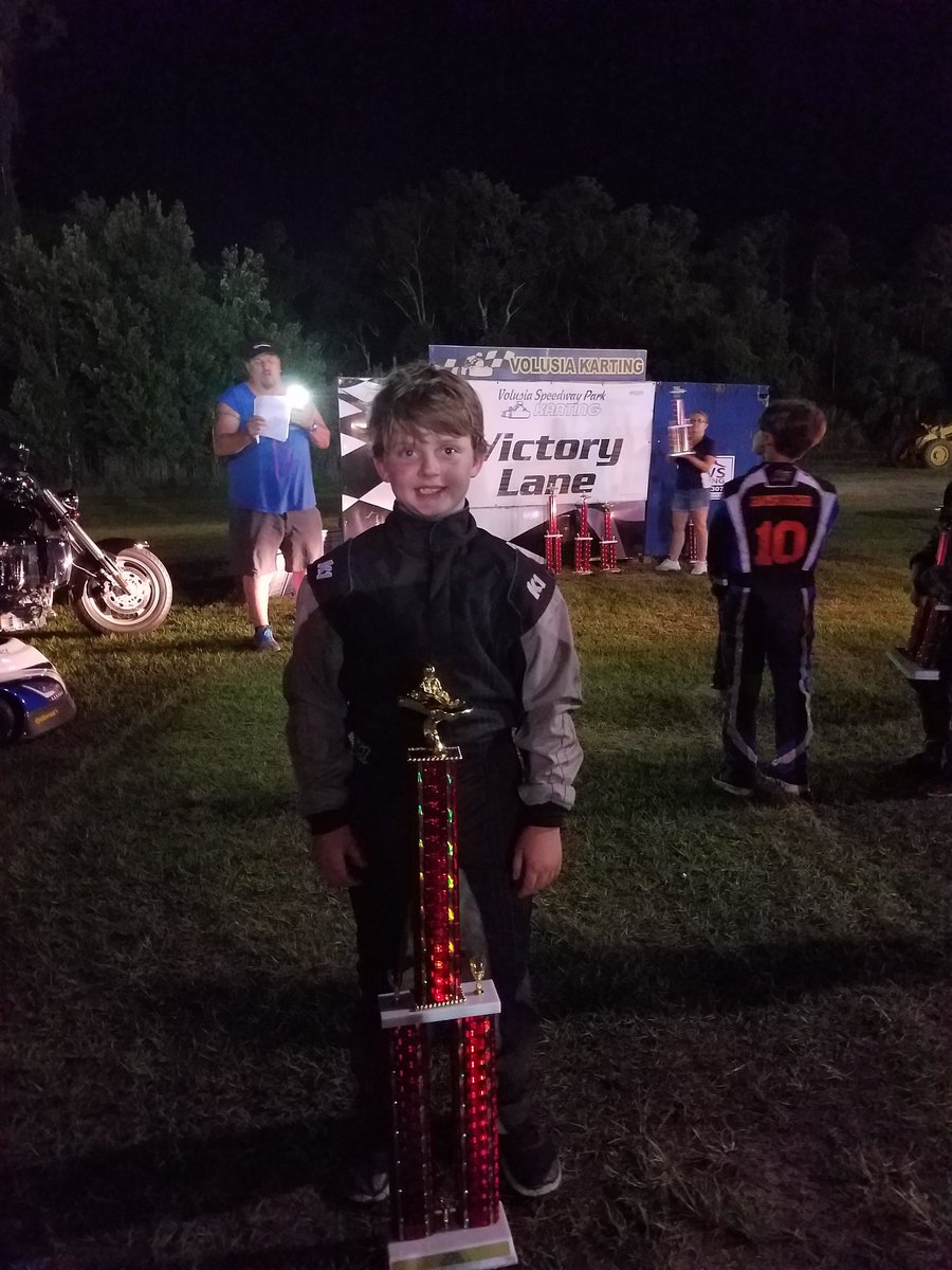 Sat. Night checked one of our otters racing go karts at barberville. Congrats to Tripp in his second start winning first place. <a href="/cypresscreekvcs/">Cypress Creek</a> #ottersunite