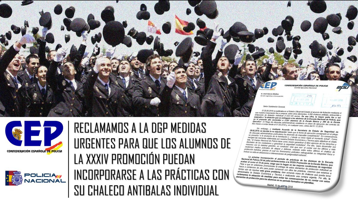 cep_cepolicia's tweet photo. Un problema de despacho, otra vez la burocracia, ha provocado que los alumnos de la XXXIV promoción de EB de #Ávila no tengan aún los chalecos antibalas para incorporarse al periodo de prácticas, en julio. En @cep_cepolicia ya hemos reclamado medidas urgentes. #XXXIVpromocion https://t.co/cXZG7pOtz6