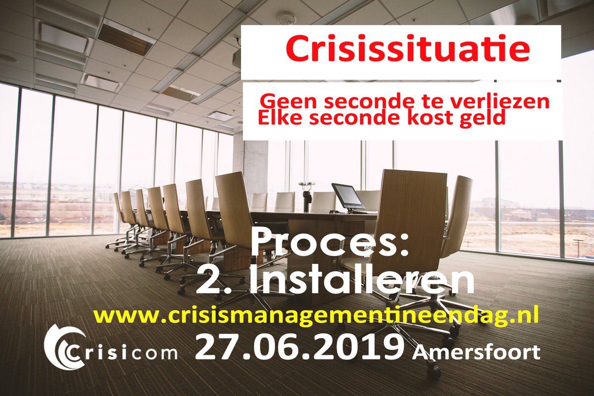'Crisismanagement in één dag' > wat zijn de stappen, ins en outs en de do's en don'ts? 
Donderdag 27 juni a.s.: stukje theorie en vooral realistisch oefenen. Ervaren door het zelf te doen, daar leer je van. crisicom.nl/crisismanageme… #bedrijfscontinuïteit #imago#voorbereidzijnkan