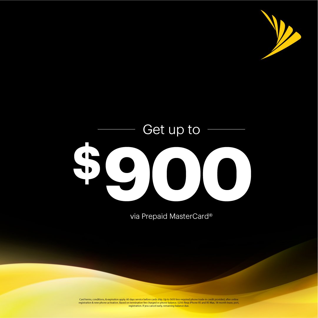 Switch to Sprint and you’ll get up to $650 for switching fees and
another $250 when you get one of the newest phones. That’s as much as $900!
Switch today.