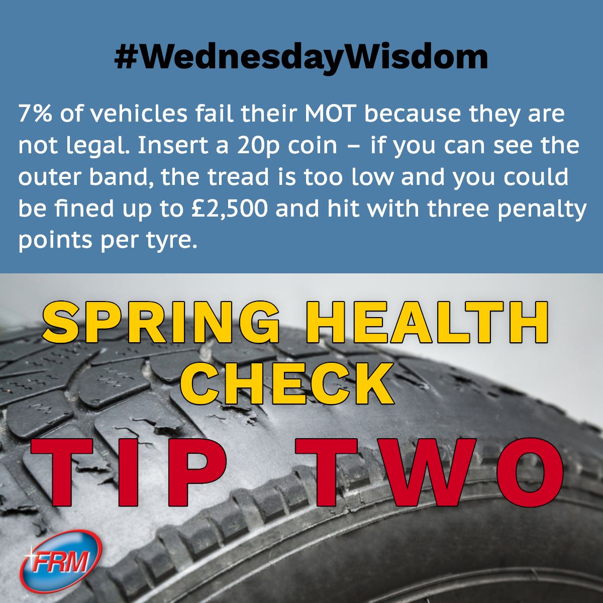 #WednesdayWisdom and it's all about the tyres. Don't get caught out with illegal tyres... It's not just expensive - it's dangerous too. 

buff.ly/2KCzLjU