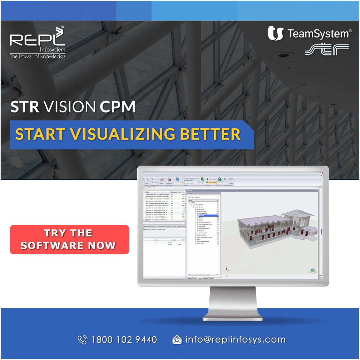 RIPL_Noida's tweet photo. STR Vision CPM gives you the power to visualize which all items are estimated and which all are pending.
#STR #STRVisionCPM #RIPL #Construction #Project #Management #Visualization https://t.co/UzSFNvRnAe