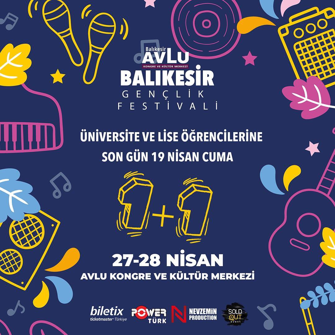 Sevgili öğrenci arkadaşlarımıza son bir indirim yapalım istedik😉 Günlük biletler de 1 alana 1 bedava dönemi başlıyoooor🎉 1+1 günlük biletler sadece 60 TL

Sabah 10.00
Akşam 18.30 saatleri arasında Avlu Gişe'den indirimli 1+1 biletlerinizi alabilirsiniz.