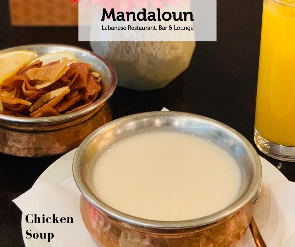 What could make a Monday much better than a healthy and delicious lunch with Chicken soup! 
#mandalounUK #mandalounwestfield #mandaloun #authenticlebanese #restaurants #restaurant #lebanesefood #lebaneserestaurants #westfieldrestaurants #lunch #dinner #deliciousfood #healthyfood