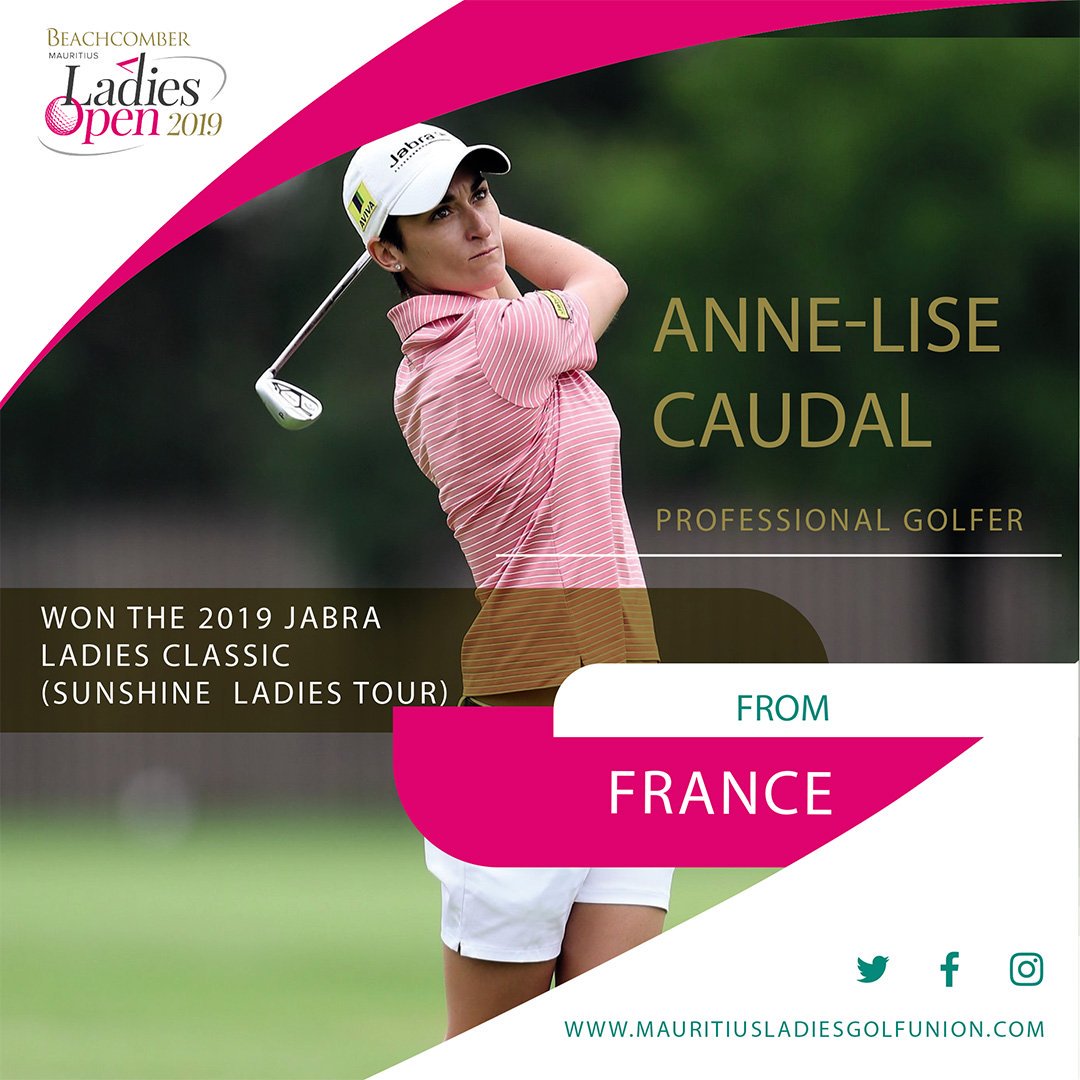 MUR_Ladies_Open's tweet photo. Meet @annelisecaudal a professional golfer who won the 2019 Jabra Ladies Classic (Sunshine Ladies Tour).
She will be present at Mont Choisy Le Golf during our amateur golf tournament at the @MUR_Ladies_Open.
#BMLO2 #Beachcomber #MontChoisyLeGolf #GolfCompetition #VIPPlayers https://t.co/n2IDOJjcMs