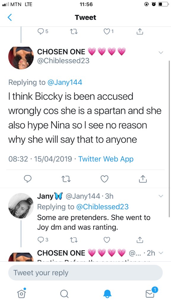 SBickky's tweet photo. @Chiblessed23 @Jany144 As if she didn’t affirm it was me already. @Jany144 Be real with your stance or keep it cute. I don’t have time for child play. Thanks https://t.co/VdRykxSywa