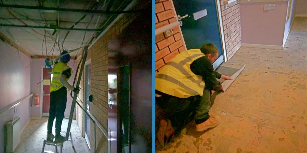 The ceiling coming down and the carpet coming up may not sound like a good start to the week… but actually it’s a great sign of the exciting refurbishment work underway at Nehemiah Court as we give this #retirementliving scheme in #Walsall a fresh new look