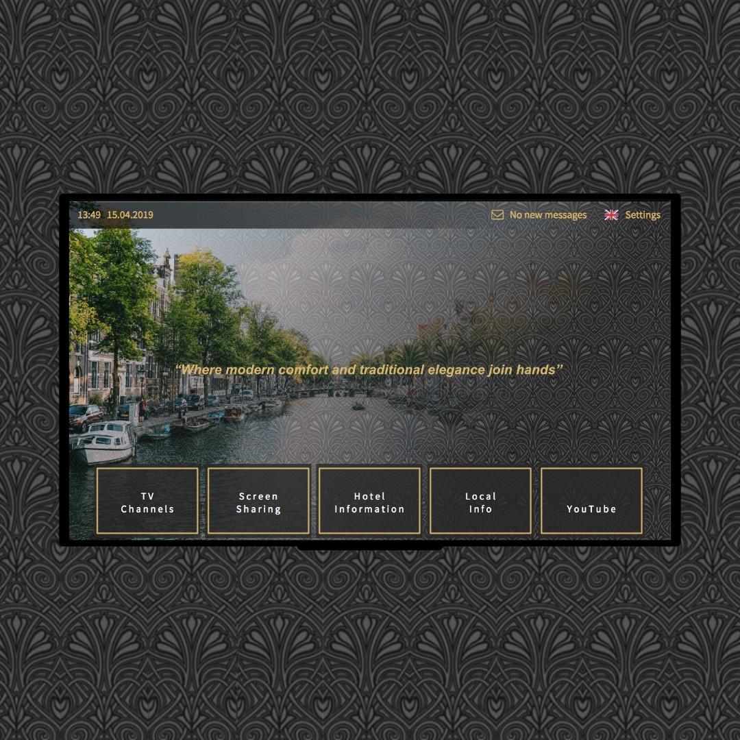 IRS_Hospitality's tweet photo. Otrum by IRS Interactive Smart TV Guest User Interface for ApolloFirst Hotel Amsterdam! Our latest IPTV project!
•
•
•
#Hotel #Hotels #Hotelroom #Hospitality #Technology #Tech #UI #UX #User #Interface #Guest #Experience #Google #Samsung #TV #IPTV #Travel #Traveler #Travelgram https://t.co/9N6qEmyIuT