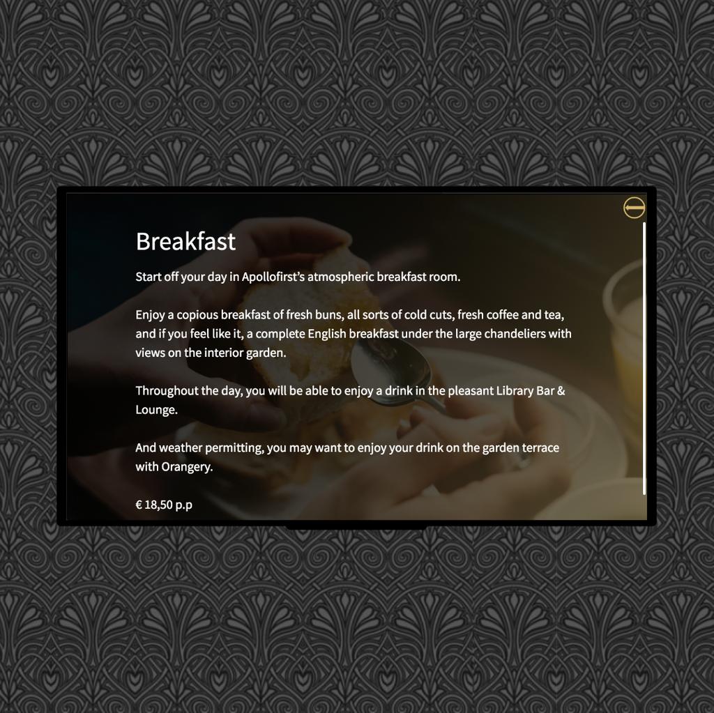 IRS_Hospitality's tweet photo. Keep your guests informed and allow them to book their table or even order breakfast in bed.
•
•
•
#Hotel #Hotels #Hotelroom #Hospitality #Technology #Tech #UI #UX #User #Interface #Guest #Experience #Google #Samsung #TV #IPTV #Travel #Traveler #Travelgram https://t.co/QkSRUsLF7l