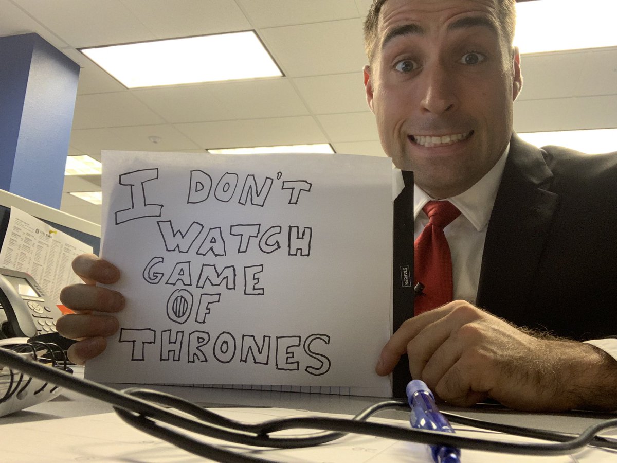 AdamKing_News's tweet photo. While the world seems to be talking about how they are underwhelmed, I think I’ll just put this on my desk to let my coworkers know.... 

Or my forehead 🤦🏻‍♂️

Did you watch the premiere of @GameOfThrones last night? https://t.co/MX2TSnDtR7