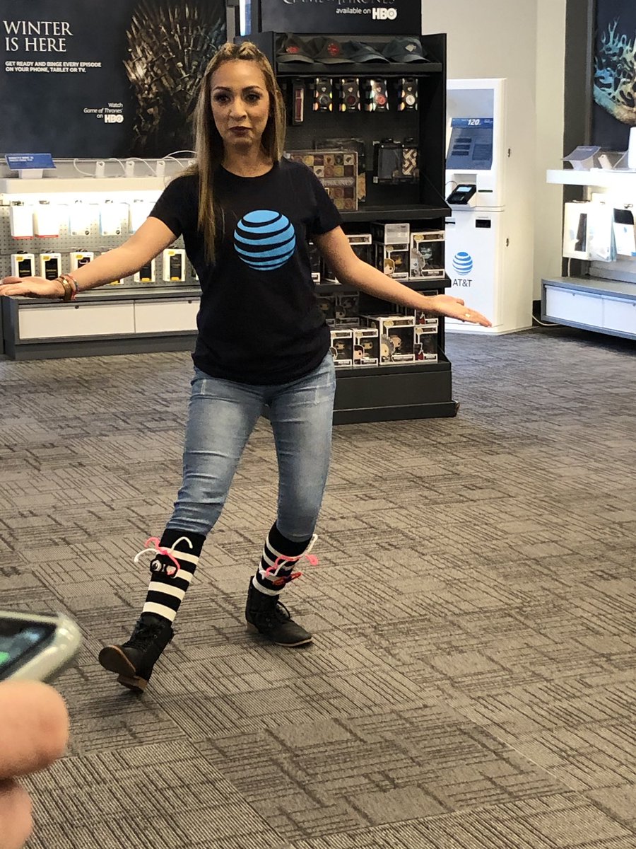 RollaMoATT's tweet photo. Fun sock day after a fun store meeting! #KAMO #Hunting4numer1 #makingworkfun #lifeatatt https://t.co/qXLPQQvAkm