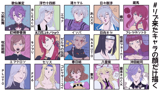 #リプ来たキャラの顔だけ描く
ありがとうございました! 