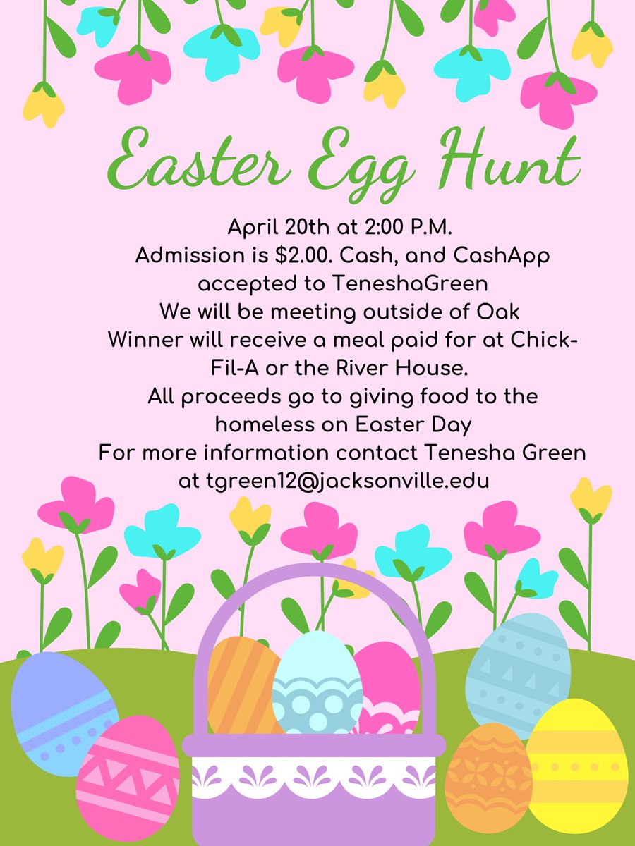 Baby_Baller98's tweet photo. Easter Egg Hunt This Saturday @ 2. Come Help Feed The Homeless Or Donate To My GoFundMe
https://t.co/bI2swXihNg
#JU19 #JU20 #JU21 #JU22 #JU23 https://t.co/2KRSGuspxR