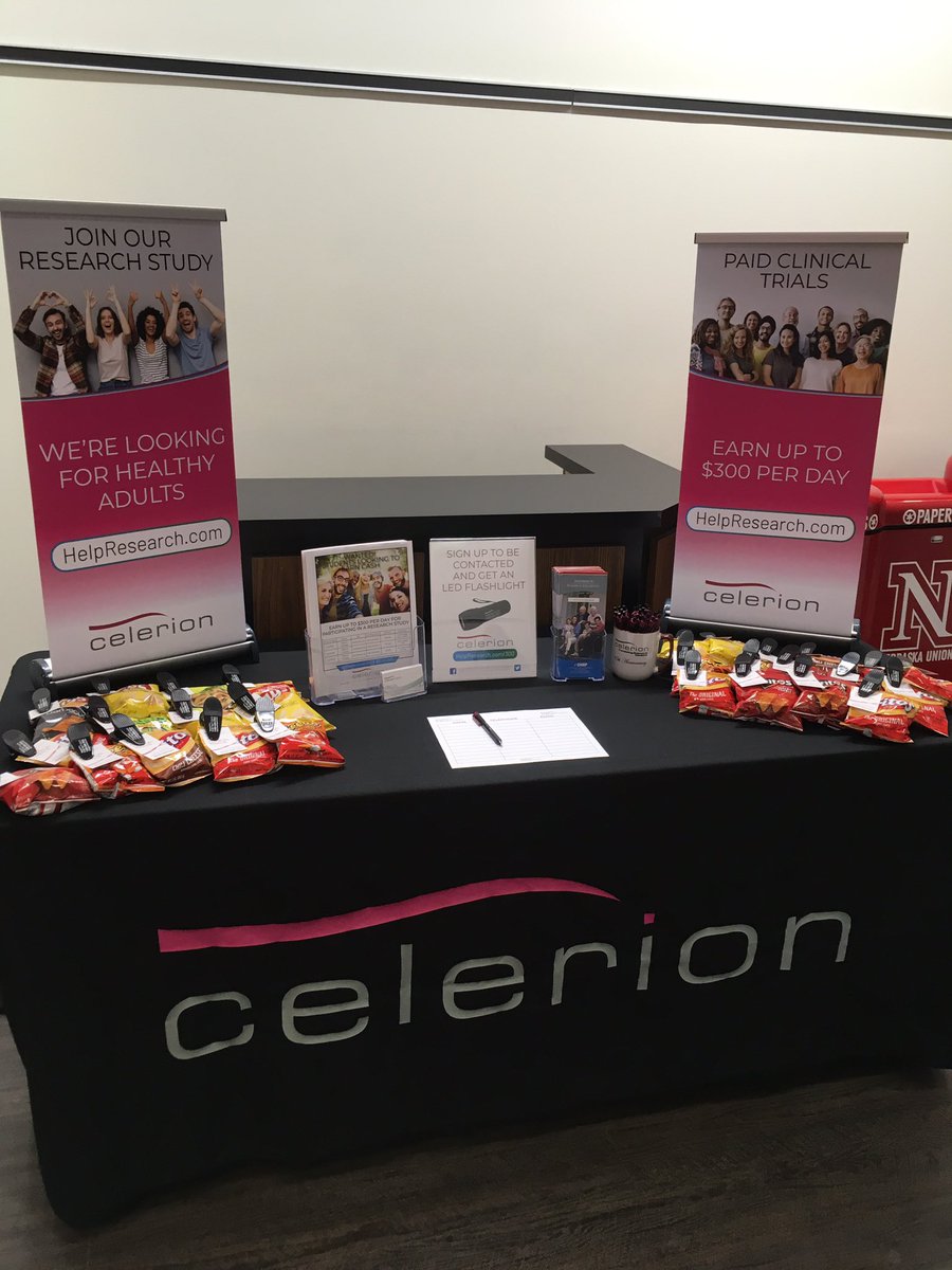 CelerionLNK's tweet photo. Hey UNL students, come by the @nebunions to learn more about the #summerbreak opportunities at Celerion. Snag some chips while you’re at it!
#unl #lincoln #celerion #helpresearch https://t.co/PtiKn3C7b9