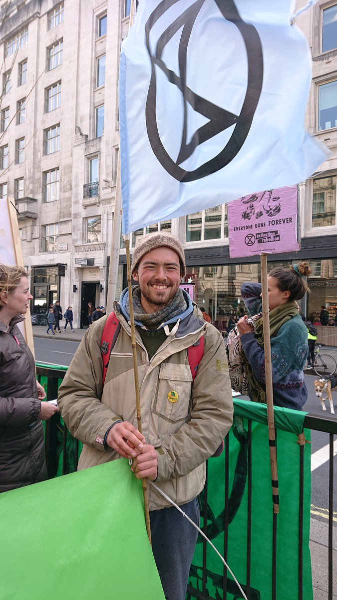 Hamish, 21, #BathUniversity student, cycled to London from Bath to join the #InternationalRebellion on Waterloo Bridge. "I can't think of any more appropriate action against #climatechange."

#HumansofXRBath #HumansofXR #RebelForLife #ExtinctionRebellion