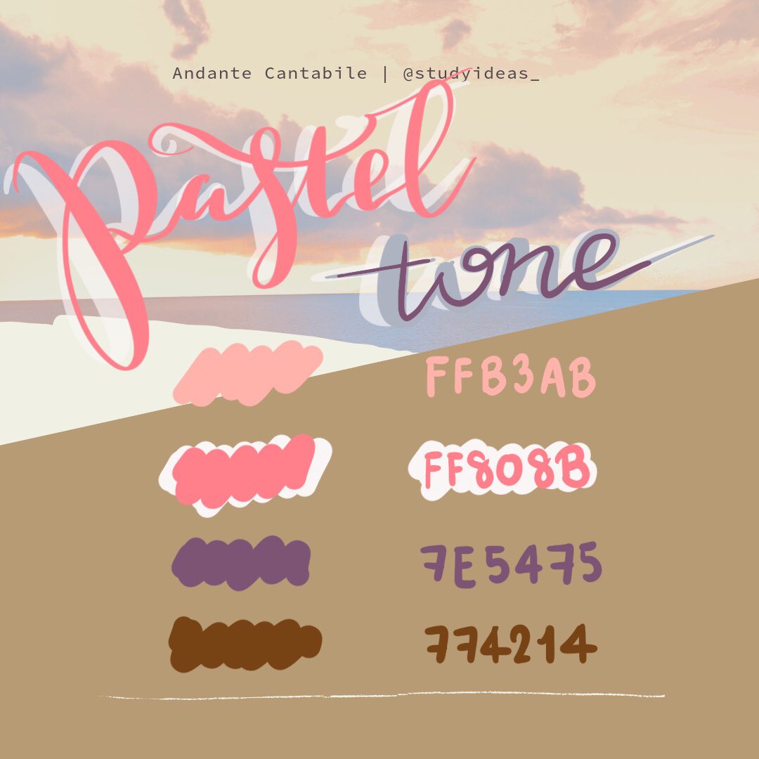 studyideas_'s tweet image. เอา #โค้ดสี #hexcode #colorcode มาฝากส่งท้ายวันหยุดค่า~~ #StudyIdeas