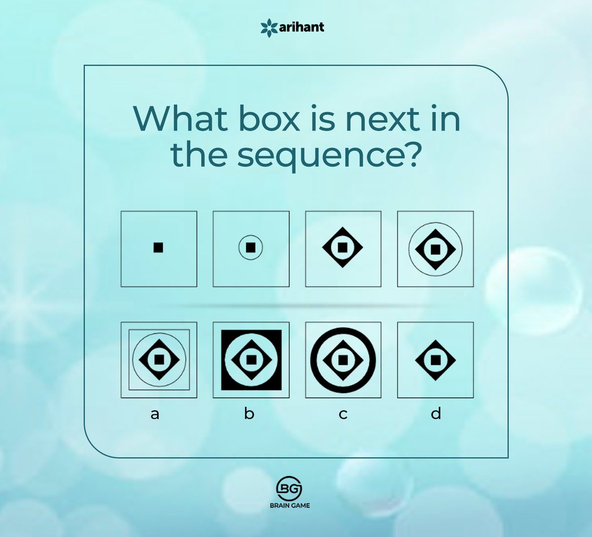 arihantpub's tweet photo. #BrainGame #FunTime #PracticeAndPlay
What Box is Next in the Sequence? https://t.co/ENl2VyHoCs