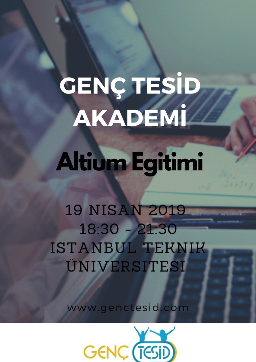 genctesid's tweet photo. 19 Nisan’da İTÜ’deyiz. Genç TESİD Akademi olarak altium üzerine eğitim vereceğiz. Altium üzerine uzmanlaşmak istiyorsan burası tam sana göre.

Başvuru için:

https://t.co/XId8G7mBcs https://t.co/FfVCdpQ4Cd