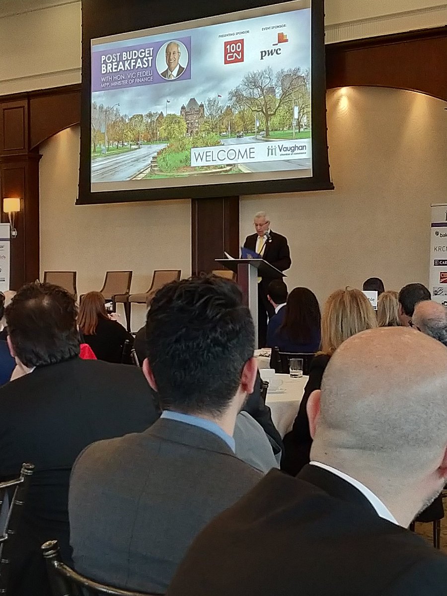 loeffler_josh's tweet photo. Had an.... informative session with @VictorFedeli this morning at the @VaughanChamber post-budget breakfast this morning. Thank you for taking credit for health care and transportation projects you took no part in. You have reaffirmed my vote for @OntLiberal last June. #vccPolicy https://t.co/Vuv4S5vwBO