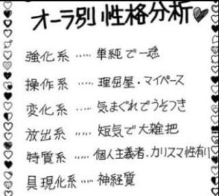 オーラ別性格分析